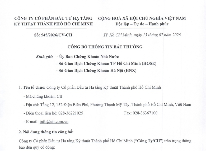 CII duyệt phương án vay hơn 27.000 tỷ đồng, dồn toàn lực cho cao tốc TP.HCM - Trung Lương - Mỹ Thuận
