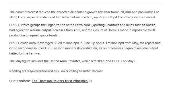 OPEC vừa hạ dự báo nhu cầu dầu năm 2026, tín hiệu gì cho giá dầu?