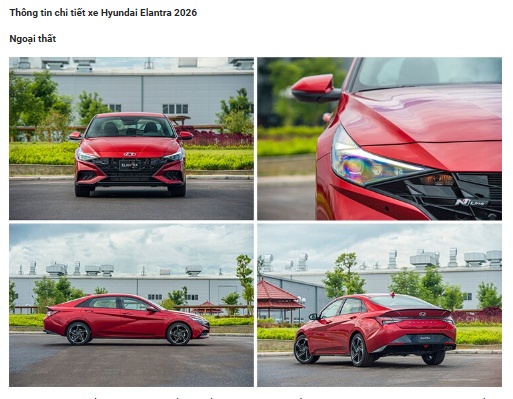 Giá xe Hyundai Elantra lăn bánh tháng 7/2026