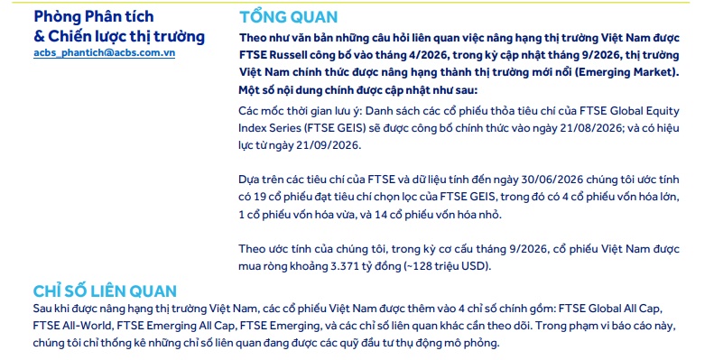 Nếu dự báo này thành hiện thực, VIC có thể đón gần 1.600 tỷ đồng từ các quỹ ngoại