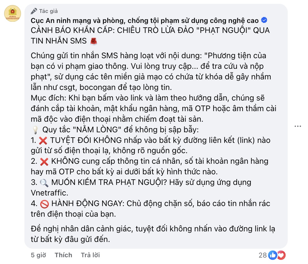 Công an phát cảnh báo khẩn