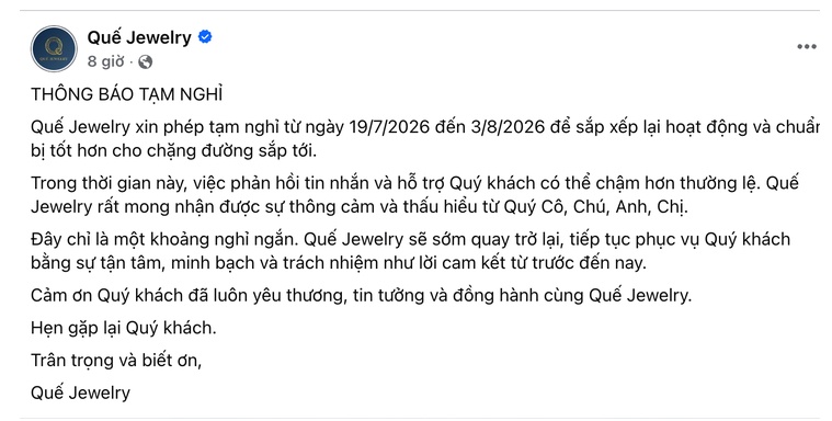 Nhiều tiệm kim cương ở TP.HCM đồng loạt đóng cửa, lý do được cho là đến từ... khách hàng