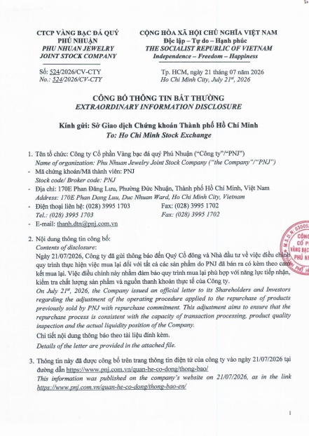 PNJ tiếp tục gửi tâm thư tới cổ đông, cho biết doanh thu vẫn tăng hai chữ số