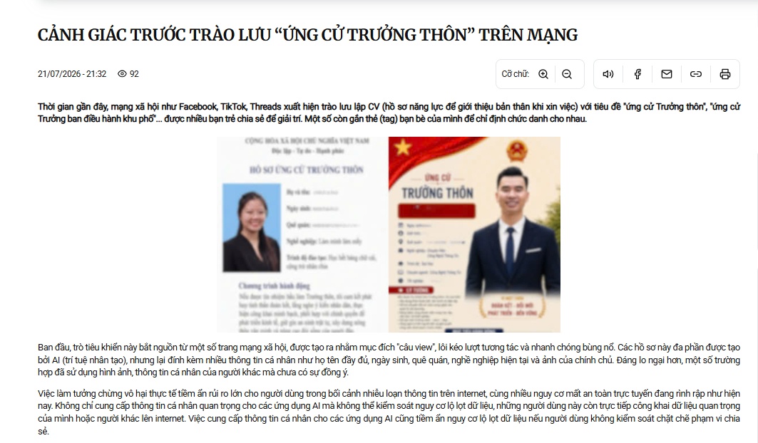 Công an cảnh báo về trào lưu vừa xuất hiện trên mạng xã hội