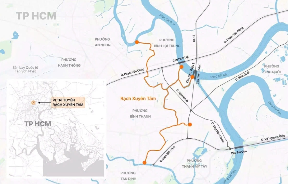 Nhà siêu mỏng mọc lên sau giải tỏa rạch Xuyên Tâm