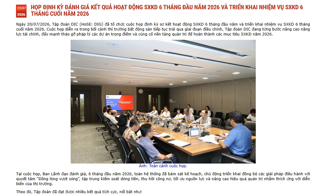 Lợi nhuận 6 tháng của DIC Corp tăng 66% so với cùng kỳ
