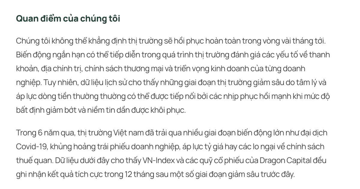 Dragon Capital ra khuyến nghị quan trọng cho nhà đầu tư chứng khoán