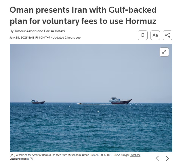 Đề xuất mới về eo biển Hormuz sau khi Mỹ dừng không kích Iran