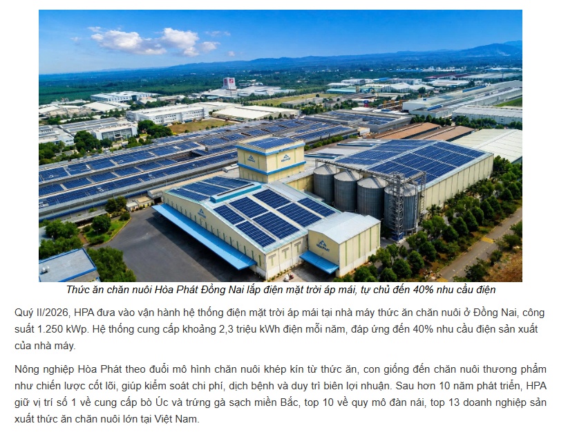 Nông nghiệp Hòa Phát lãi 648 tỷ đồng sau 6 tháng, hoàn thành 64% kế hoạch năm