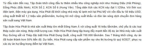 Hòa Phát (HPG) lãi 15.480 tỷ đồng sau 6 tháng, hoàn thành 70% kế hoạch năm