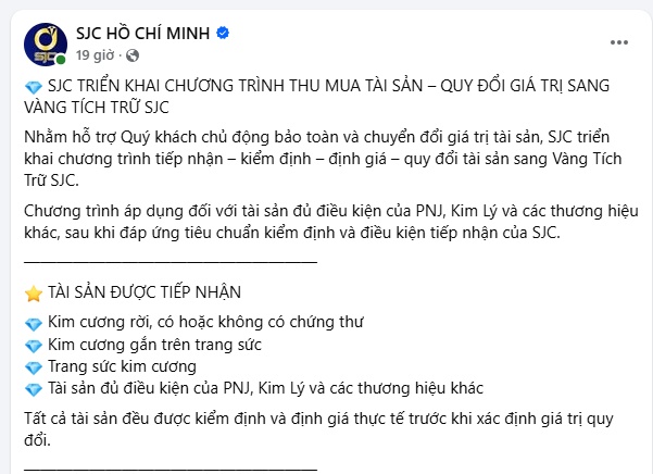 Thực hư chuyện SJC thu mua kim cương Kim Lý để đổi vàng?