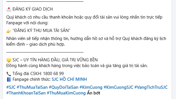 Thực hư chuyện SJC thu mua kim cương Kim Lý để đổi vàng?