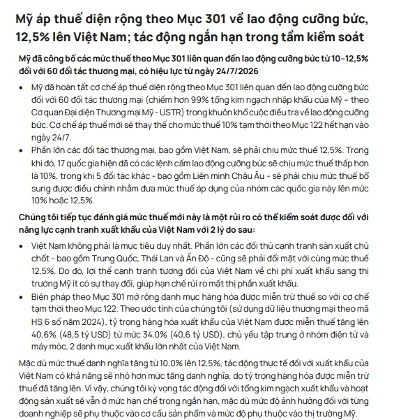 Mỹ áp thuế mới lên Việt Nam, tỷ trọng hàng hóa xuất khẩu được miễn thuế lại tăng từ 34% lên hơn 40%