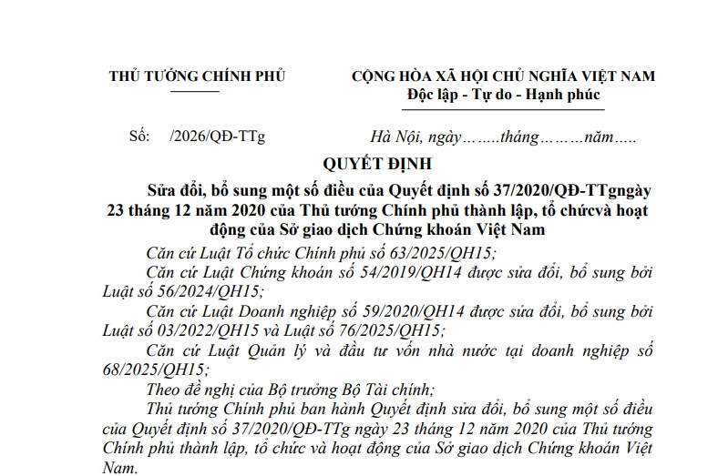 Bộ Tài chính đưa đề xuất quan trọng trong việc vận hành TTCK