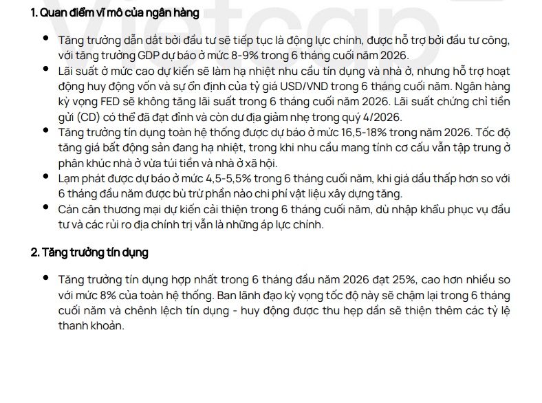 VPBank chưa có kế hoạch tài trợ vốn cho 18 dự án trọng điểm