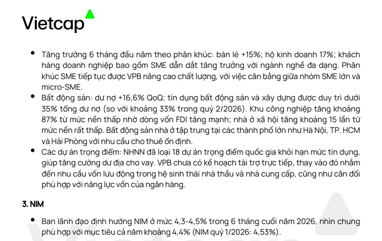 VPBank chưa có kế hoạch tài trợ vốn cho 18 dự án trọng điểm