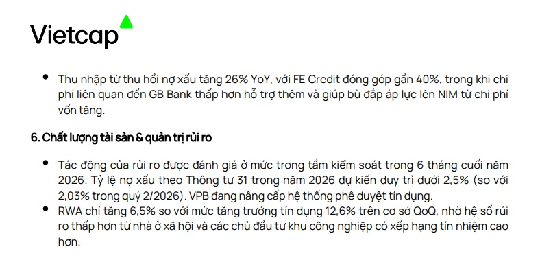 VPBank chưa có kế hoạch tài trợ vốn cho 18 dự án trọng điểm
