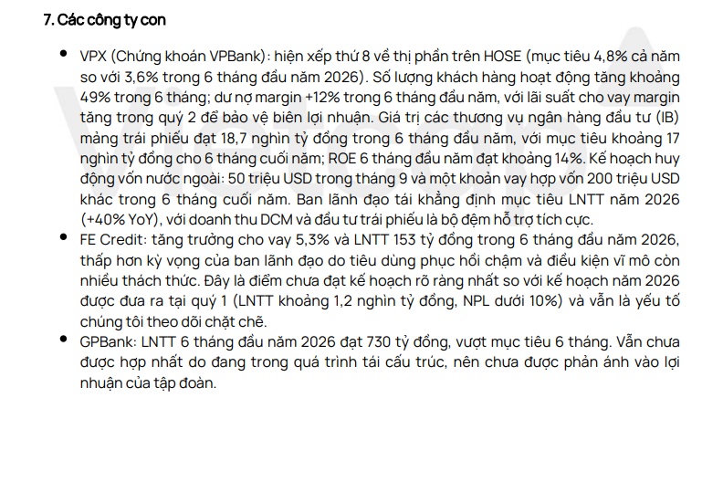 VPBank chưa có kế hoạch tài trợ vốn cho 18 dự án trọng điểm
