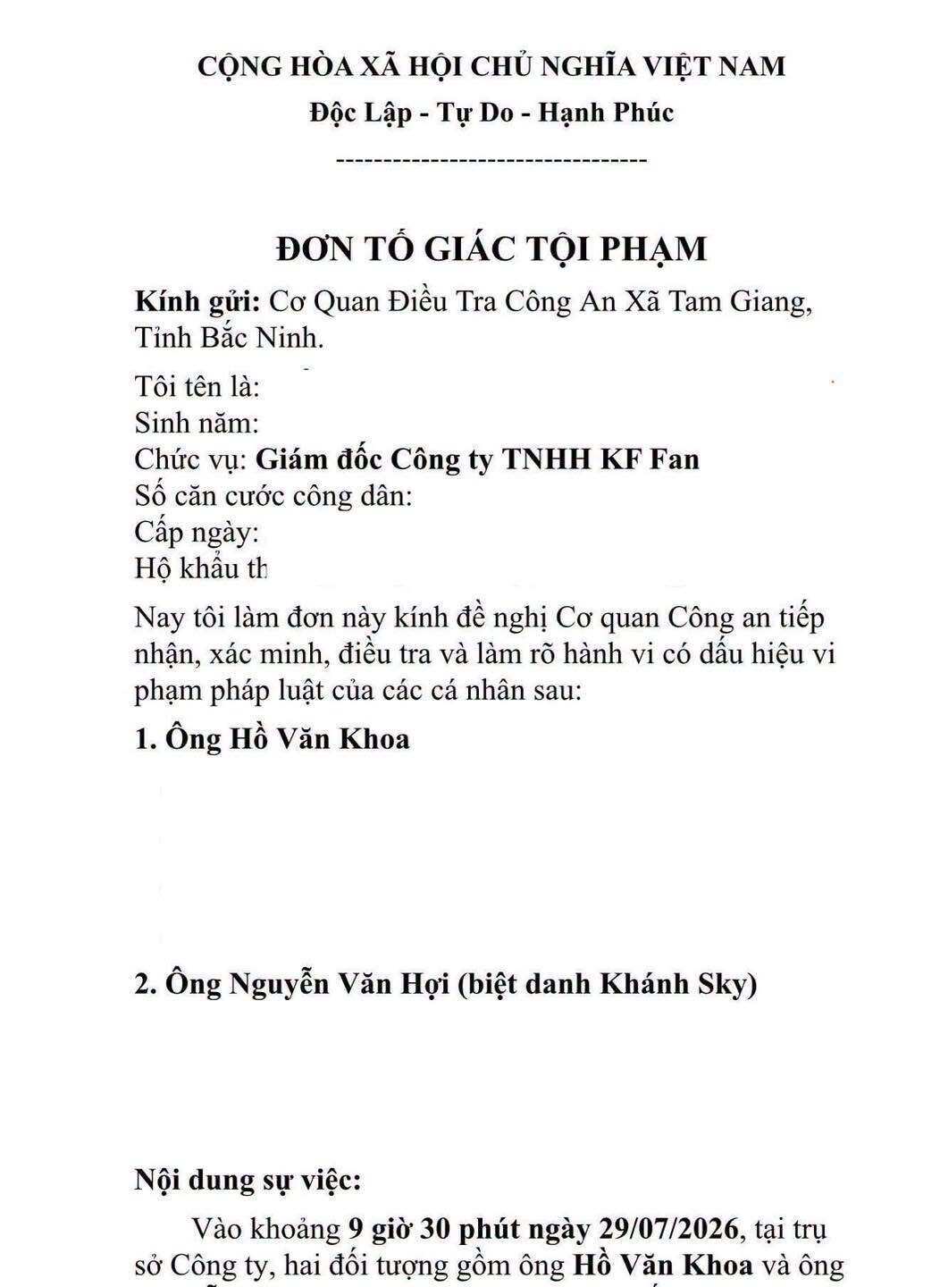 "Mafia mạng" Khánh Sky bị điều tra sau vụ livestream đe dọa doanh nghiệp