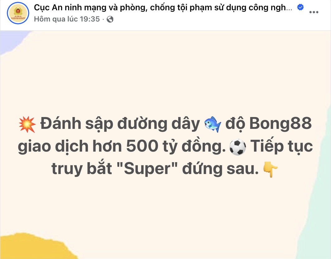 35 người bị bắt trong đường dây cá độ qua Bong88, "ông trùm" vẫn đang bỏ trốn?