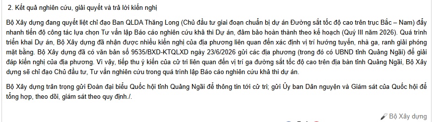 Bộ Xây dựng thông tin mới nhất về công trình siêu đường sắt tốc độ cao Bắc - Nam