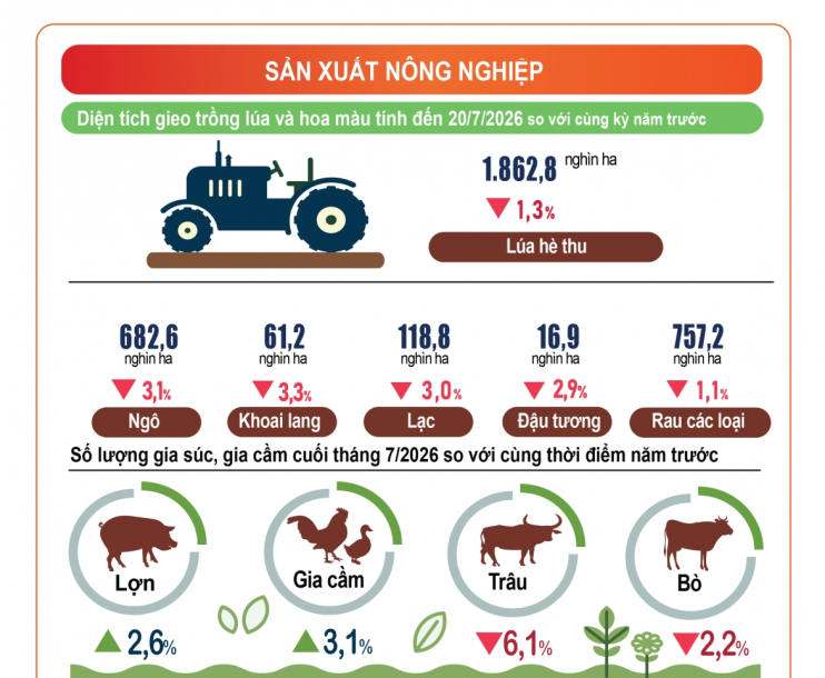 Bức tranh kinh tế Việt Nam 7 tháng năm 2026: Những gam màu nổi bật