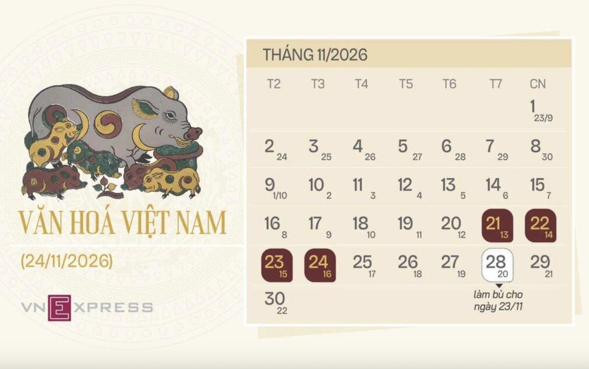 Đề xuất hoán đổi để dịp lễ Văn hóa Việt Nam kéo dài 4 ngày