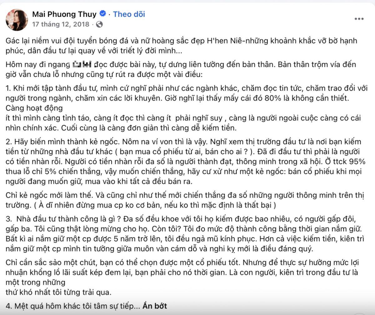 Từ hoa hậu đến "cao thủ" chứng khoán: Mai Phương Thúy từng xuống tiền vào những cổ phiếu nào?