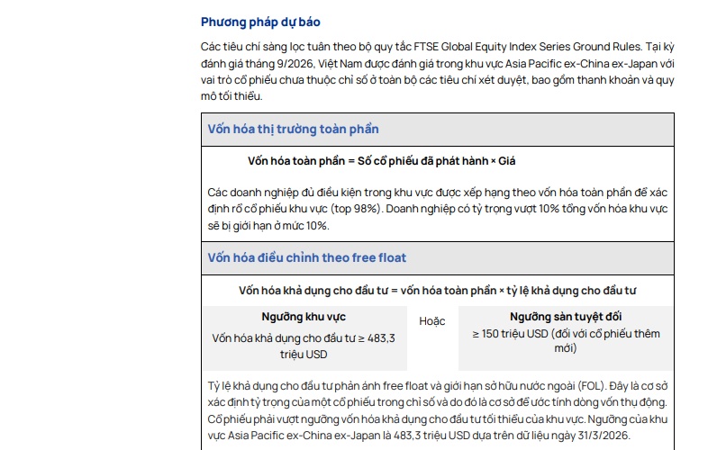 29 cổ phiếu có thể đón dòng vốn tỷ USD sau nâng hạng