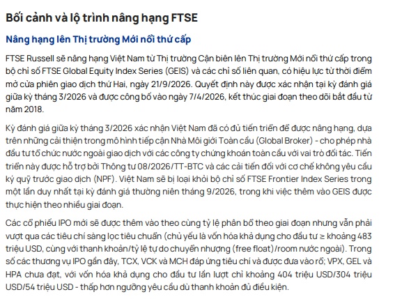 Loạt quỹ chủ động được dự báo giải ngân sớm trước khi FTSE nâng hạng