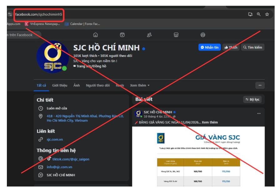 SJC phát cảnh báo nóng tới toàn bộ khách hàng