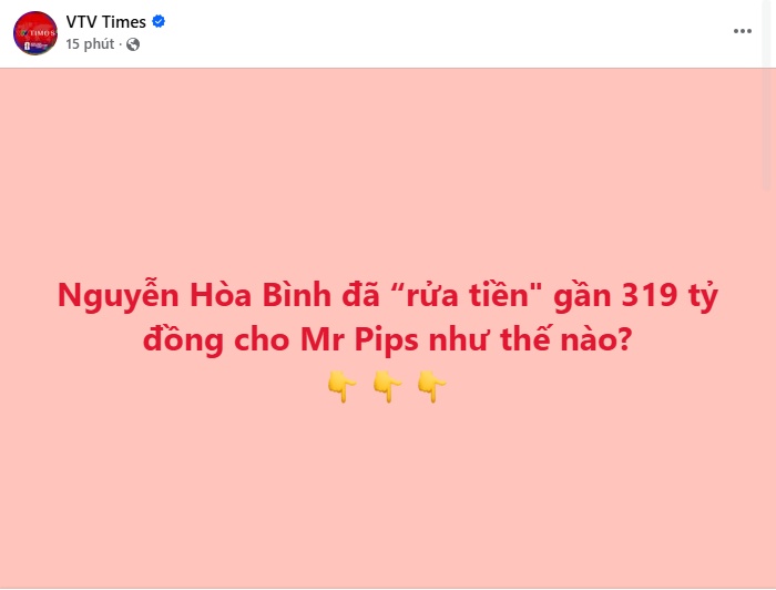 Hé lộ cách Nguyễn Hòa Bình giúp Mr Pips "rửa" gần 319 tỷ đồng