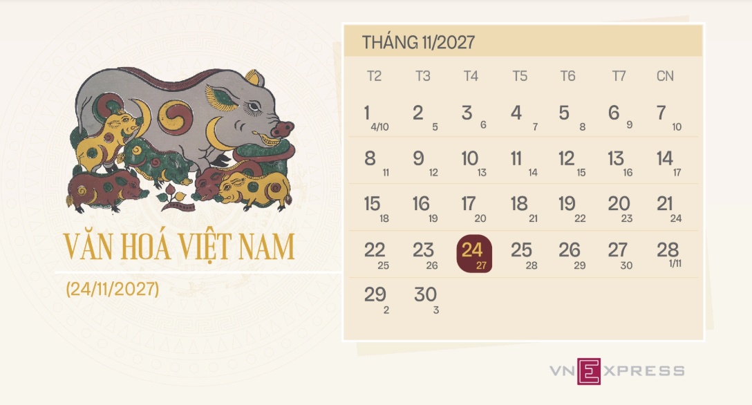 Lịch nghỉ lễ Tết năm 2027 dao động 22-25 ngày