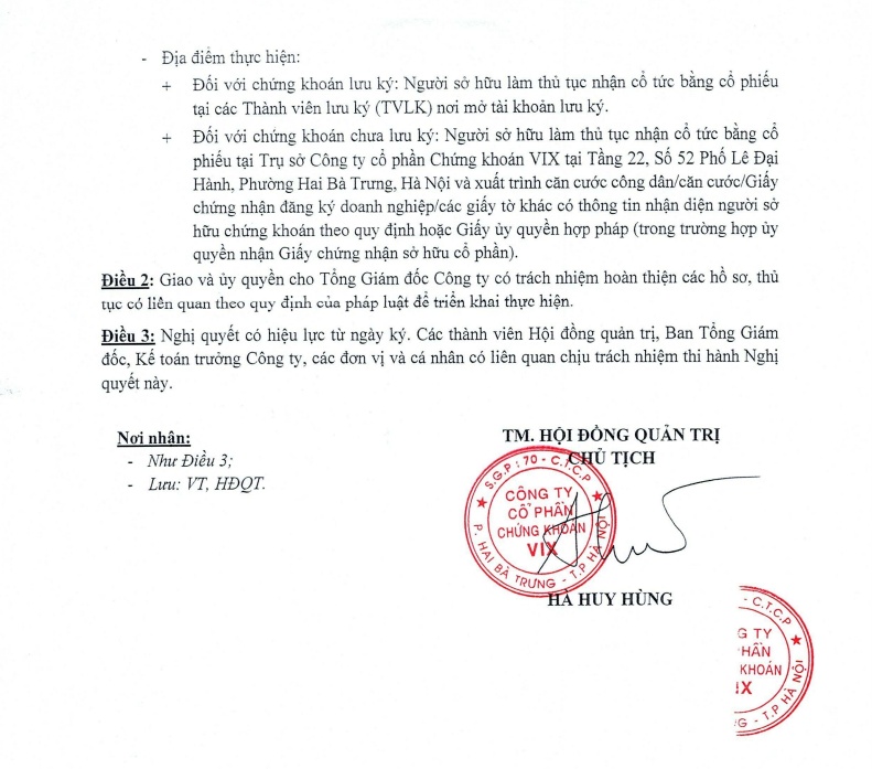 VIX chốt ngày phát hành hơn 122 triệu cổ phiếu trả cổ tức