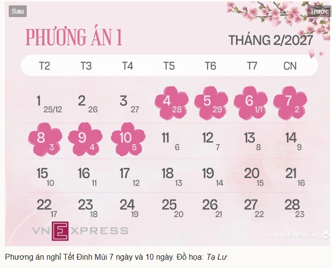 Hai bộ đồng ý hoán đổi dịp Văn hóa 4 ngày, Tết Đinh Mùi 7 ngày