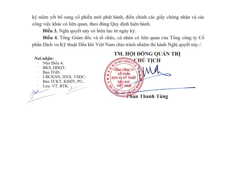 PVS sẽ phát hành hơn 102 triệu cổ phiếu trả cổ tức