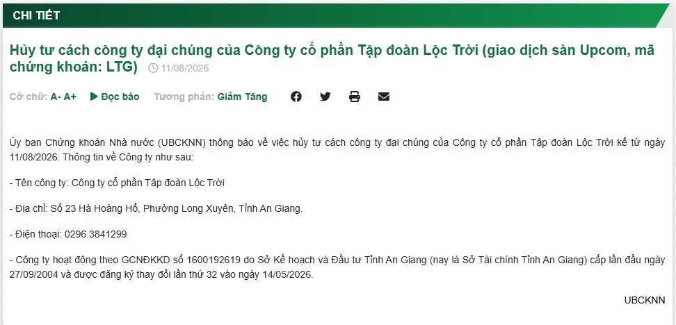 Từ doanh thu 16.500 tỷ đến rời sàn: Lộc Trời đã đánh mất “đế chế” nông nghiệp tỷ USD như thế nào?