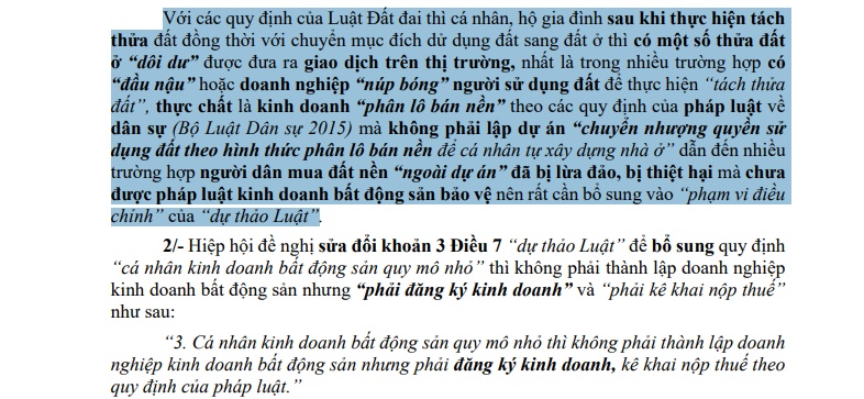 Sẽ đưa đất nền 'ngoài dự án' vào Luật Kinh doanh BĐS, siết lại cuộc chơi phân lô bán nền