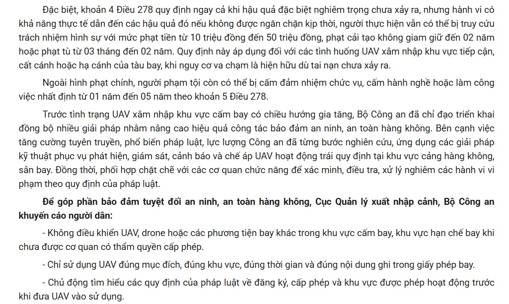 Loạt sự cố hàng không vì UAV, thiệt hại hàng tỷ đồng: Cơ quan chức năng lên tiếng cảnh báo