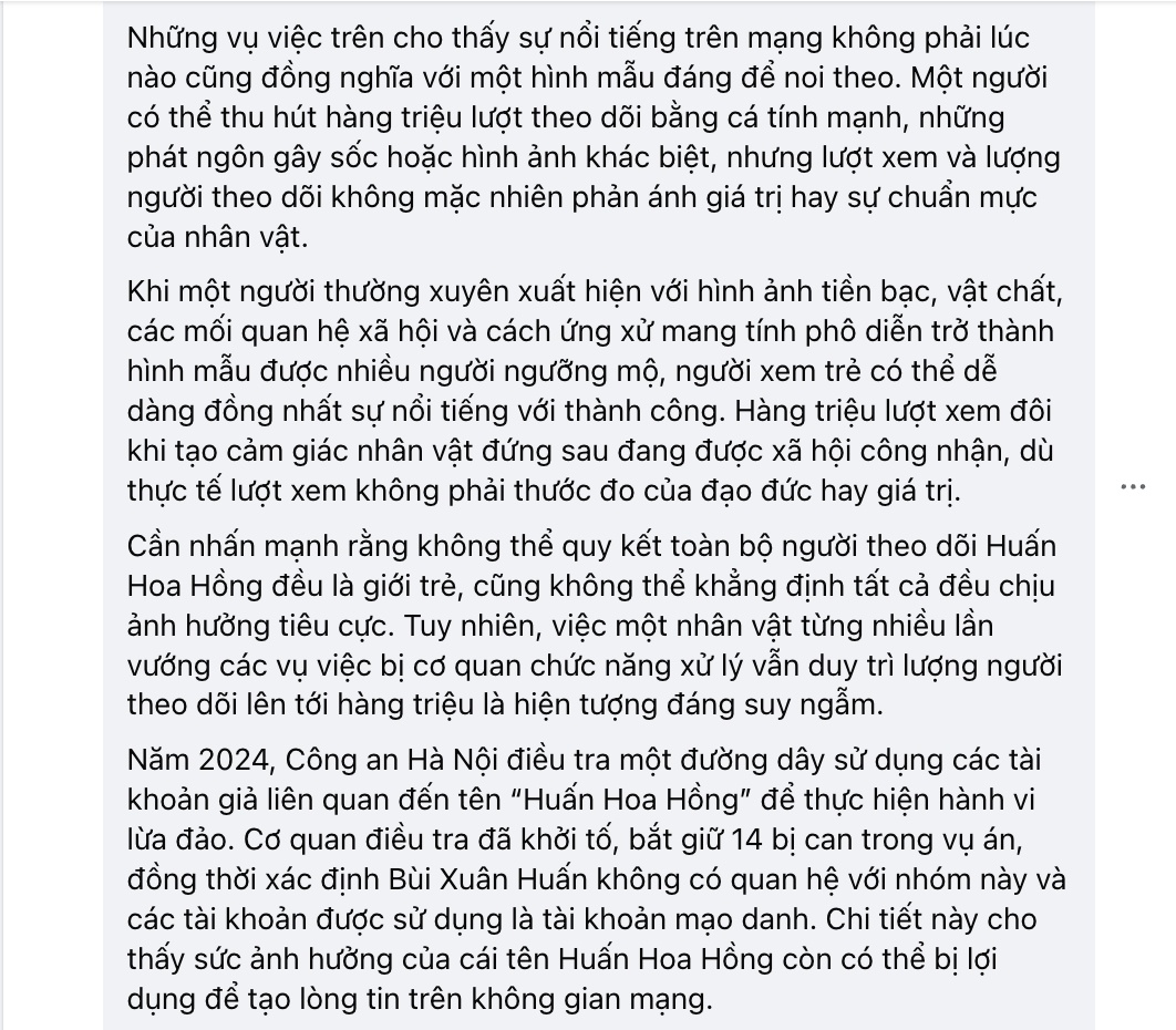 Nổi tiếng nhờ gây sốc, giật gân: Đừng biến mạng xã hội thành thước đo thành công