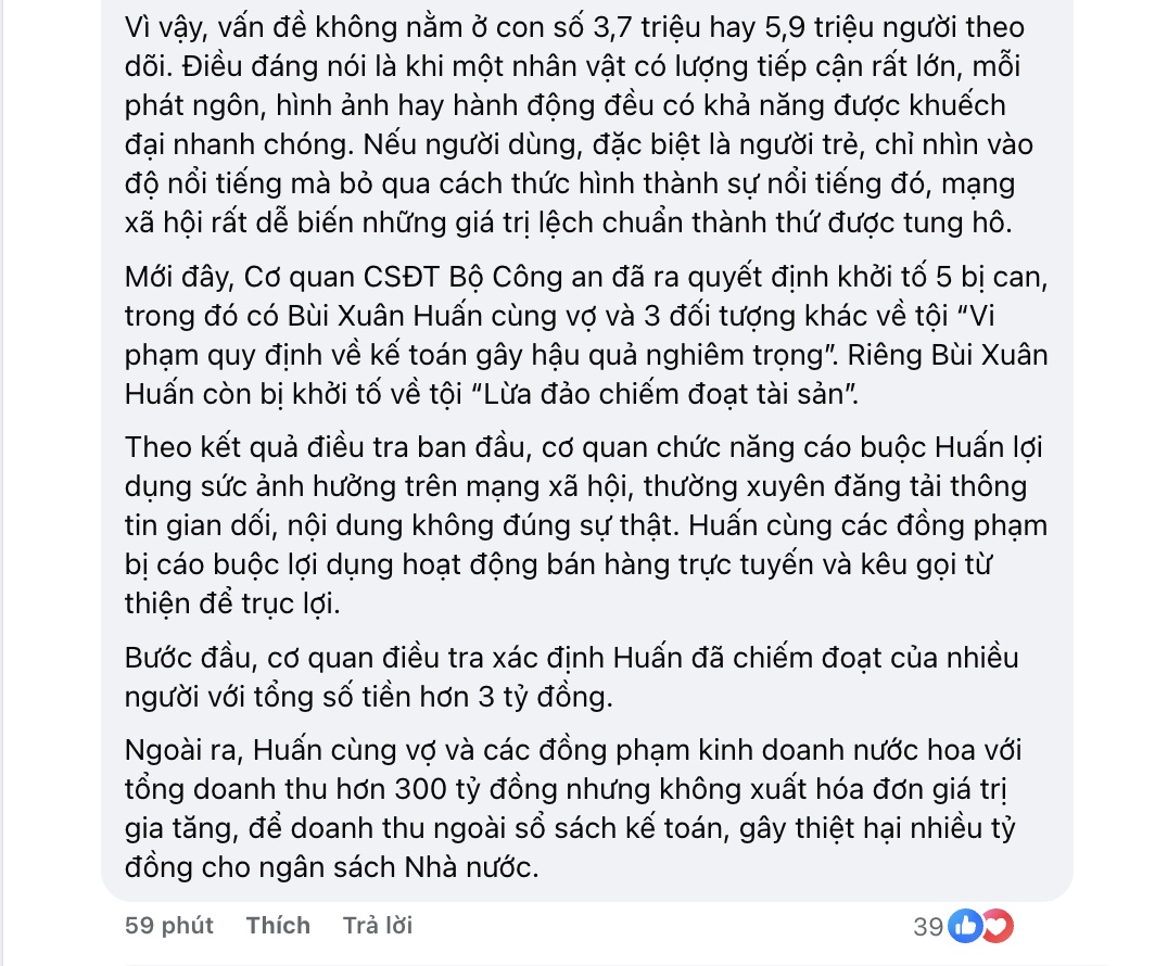 Nổi tiếng nhờ gây sốc, giật gân: Đừng biến mạng xã hội thành thước đo thành công