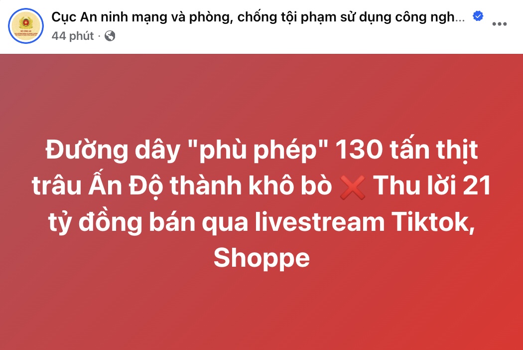 130 tấn thịt trâu “hô biến” thành thịt bò khô: Đường dây thu về khoảng 21 tỷ đồng