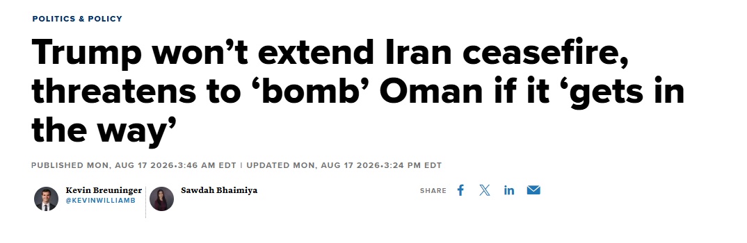 Ông Trump từ chối gia hạn ngừng bắn với Iran