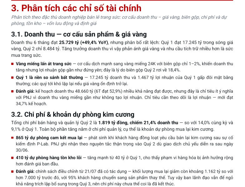TCBS: Chưa phải thời điểm bắt đáy cổ phiếu PNJ