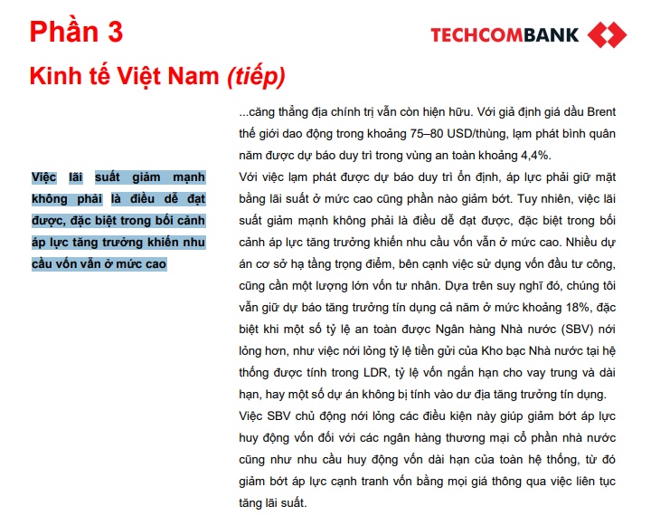 Lãi suất giảm mạnh không phải là điều dễ đạt được