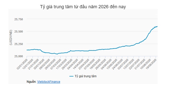 Tuần 17-21/08: USD quốc tế suy yếu, tỷ giá trung tâm tiếp đà tăng