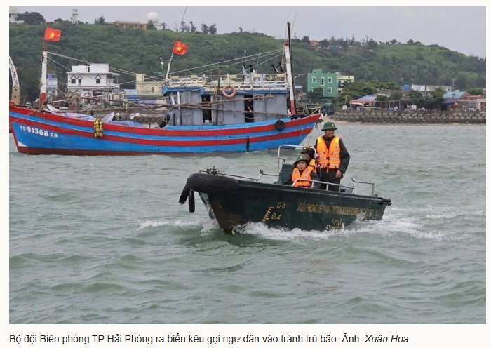Hải Phòng, Quảng Ninh và Hưng Yên cấm biển