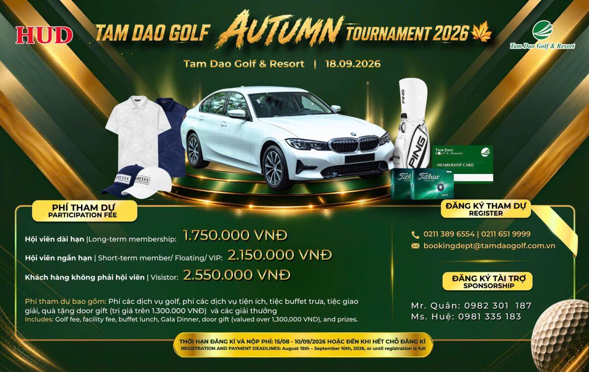 Sắp khởi tranh Tam Dao Golf Autumn Tournament 2026