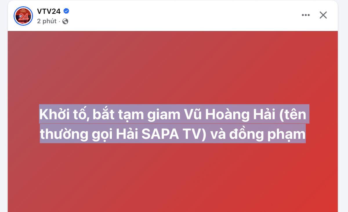 Khởi tố, bắt tạm giam Hải SAPA TV