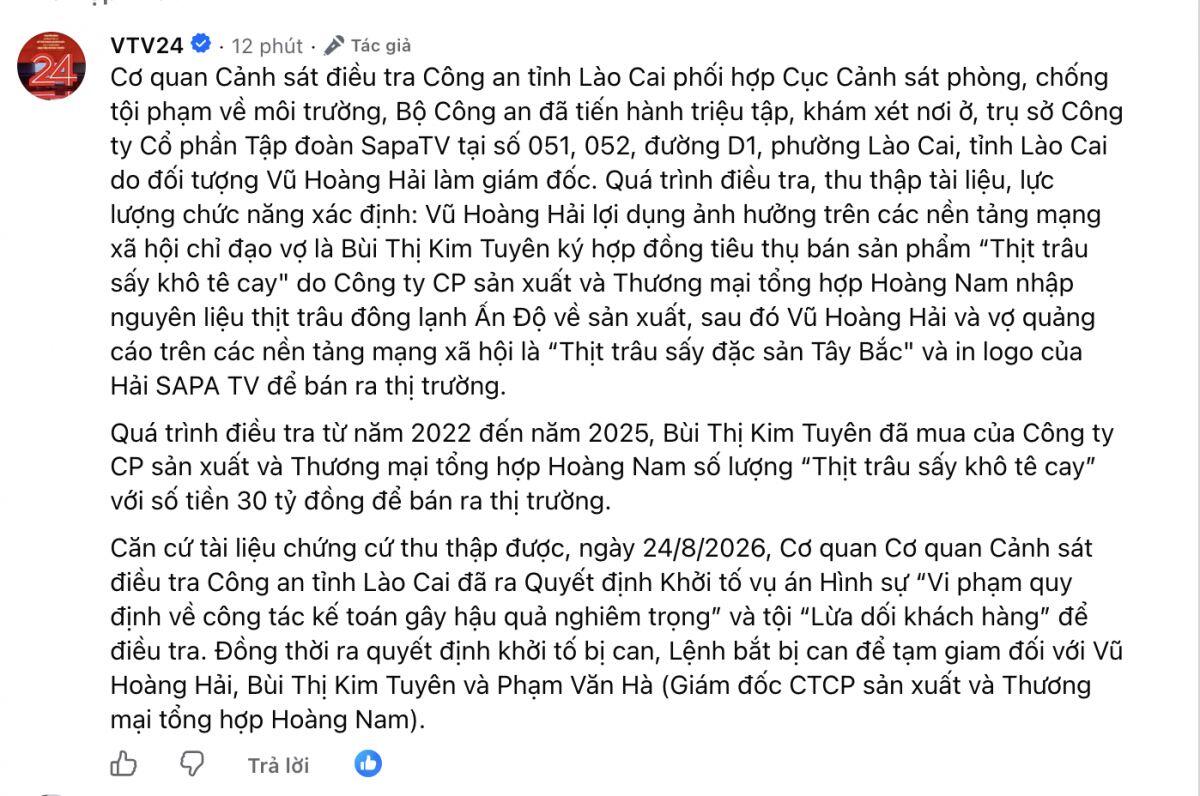 Vợ Hải Sapa TV mua 30 tỷ đồng thịt trâu đông lạnh Ấn Độ, quảng cáo thành “đặc sản Tây Bắc”